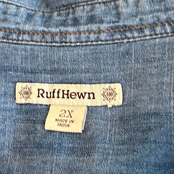 RUFF HEWN || Chambray Long Sleeve Tunic Top. Sz. - Picture 5 of 9